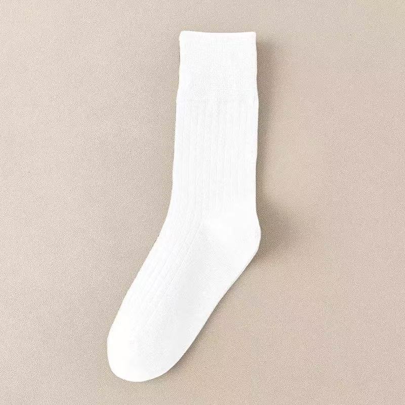 Meias Femininas de Cor Sólida Empilháveis