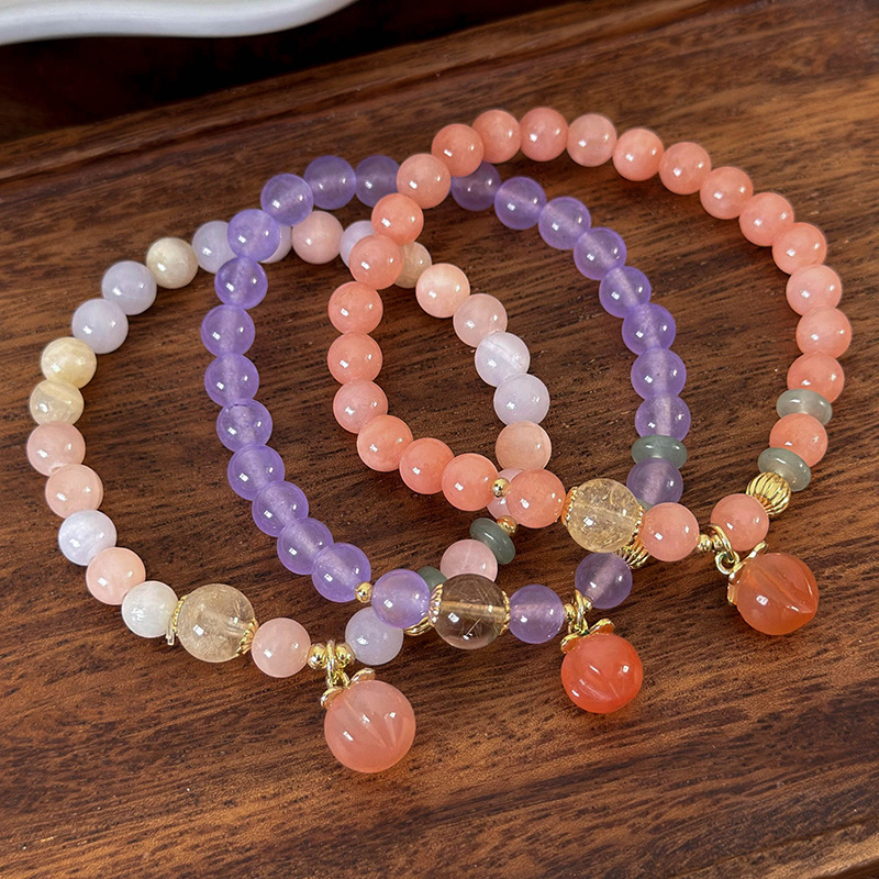 Bracciale con Pendente Pesca e Ametista