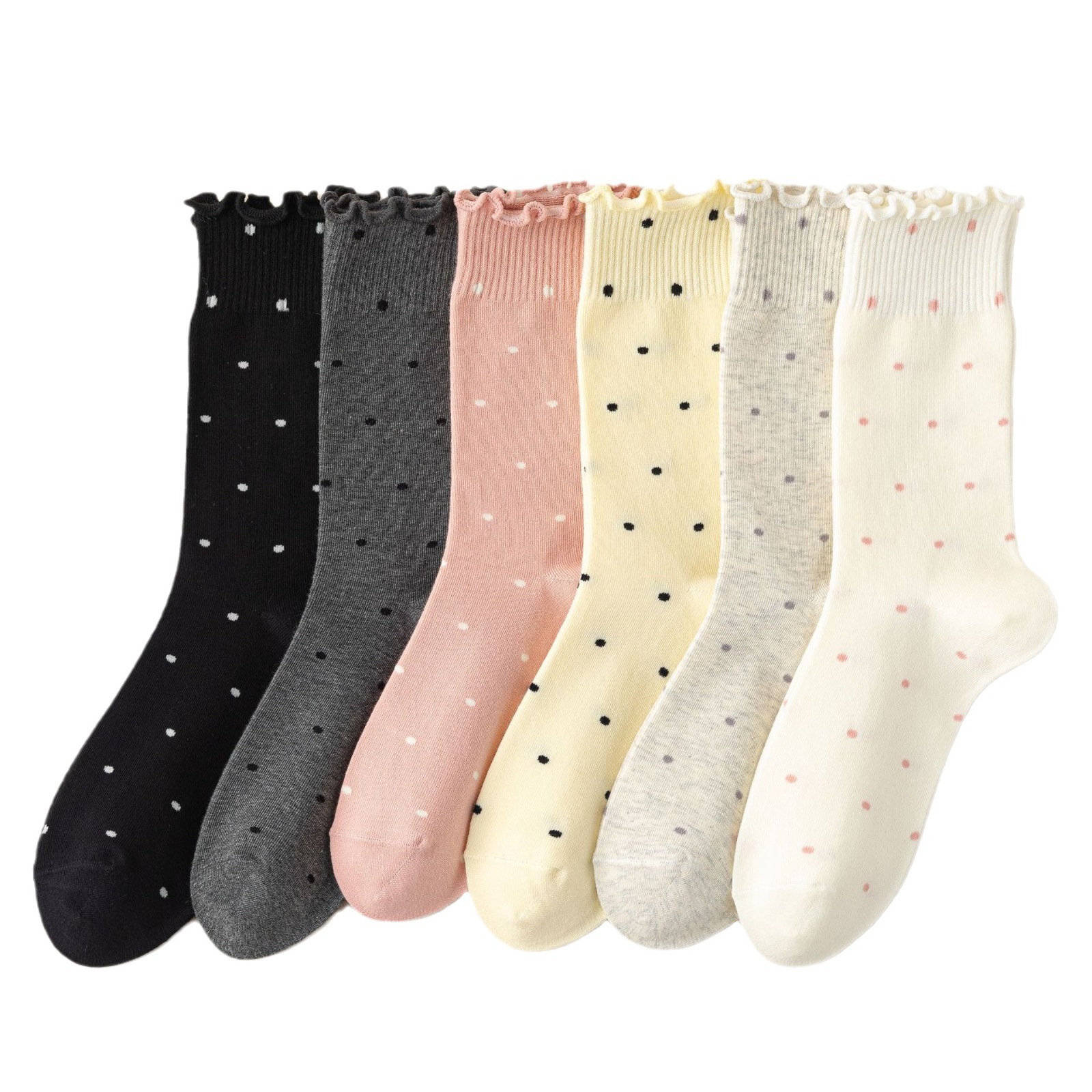 Meias com babados respiráveis