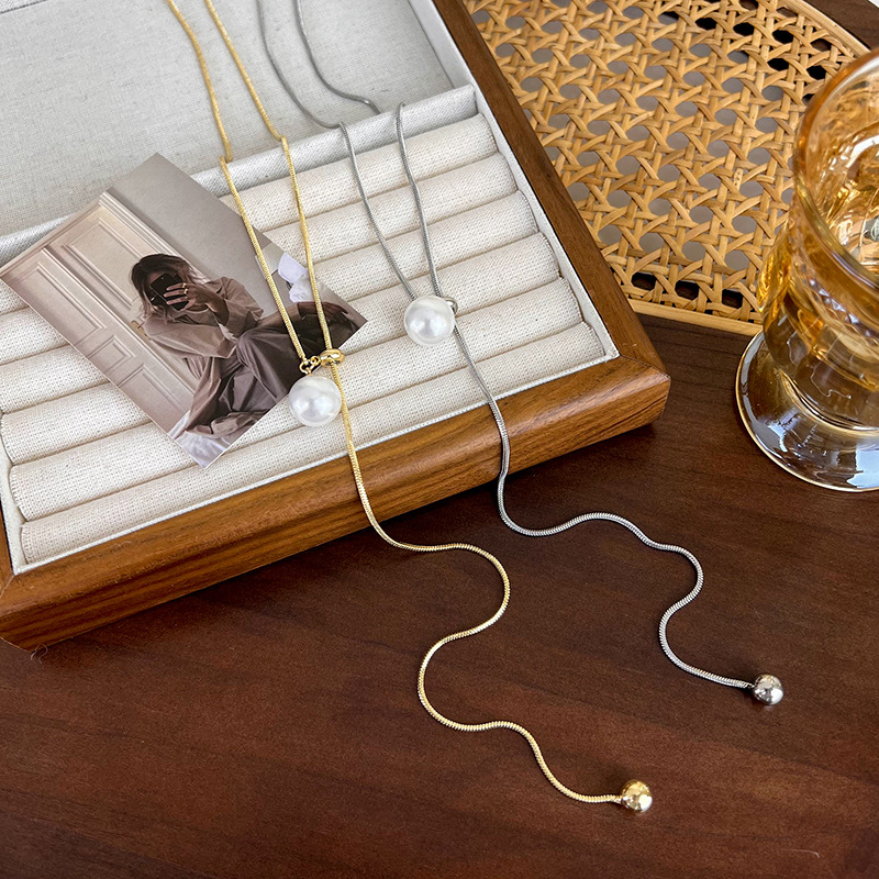 Регульоване Довге Намисто з Перлиною