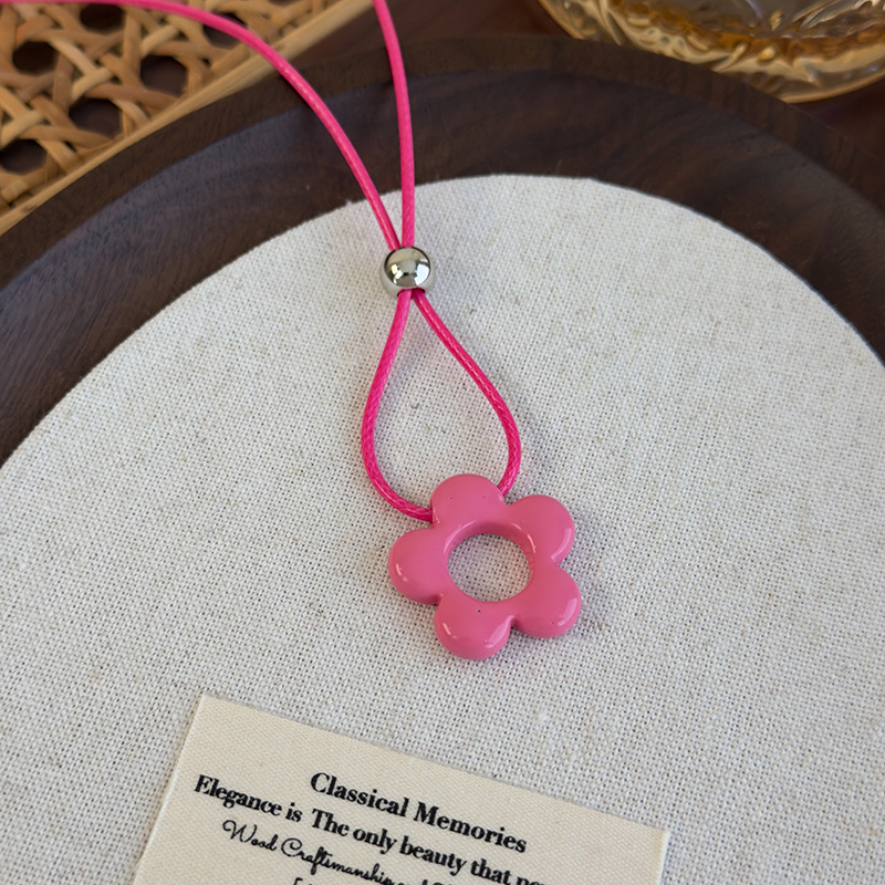 Flower Wax Rope Necklace
