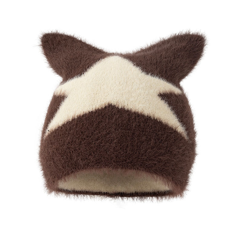 Chapéu de Malha Faux Mink