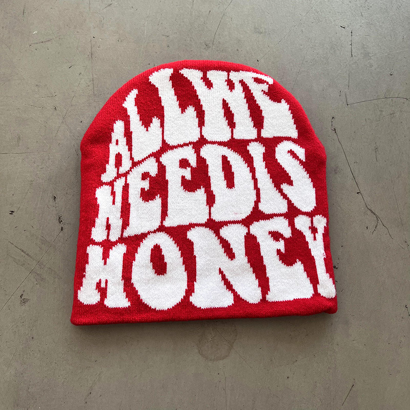 레터 디자인 자카드 비니