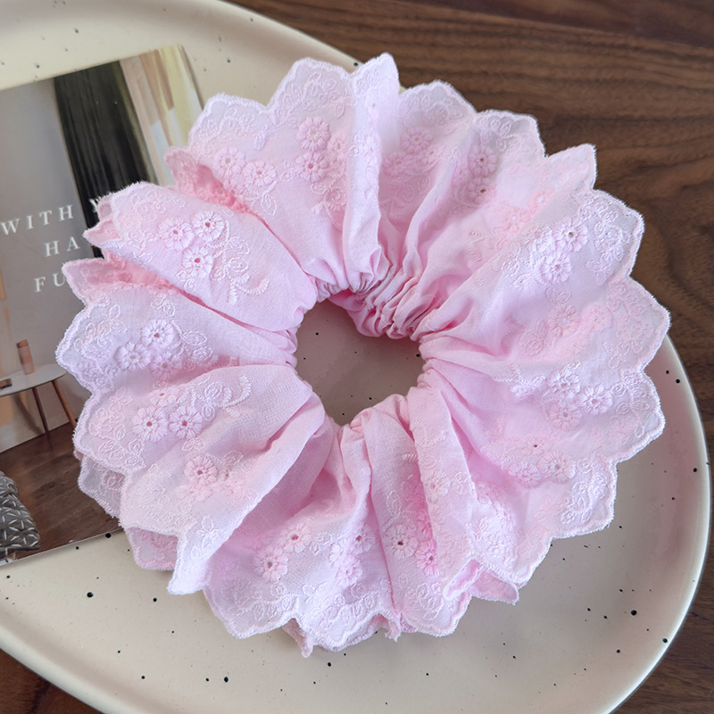 Κορδέλα Μαλλιών με Κέντημα Λουλουδιών και Δαντέλας