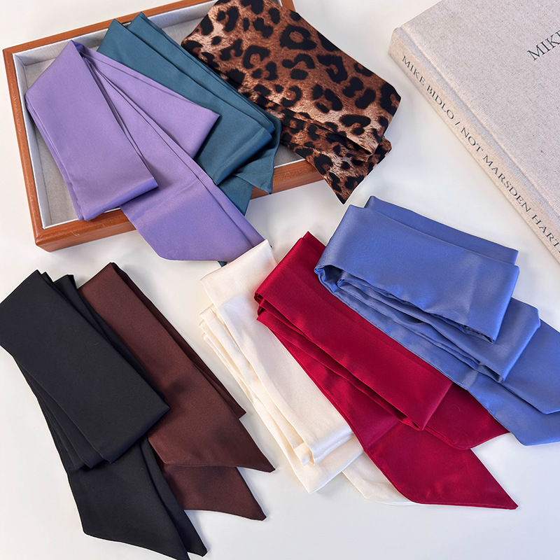 Retro Leopardenmuster Satin Kopfband