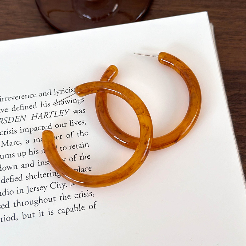 C-Şekilli Retro Küpeler