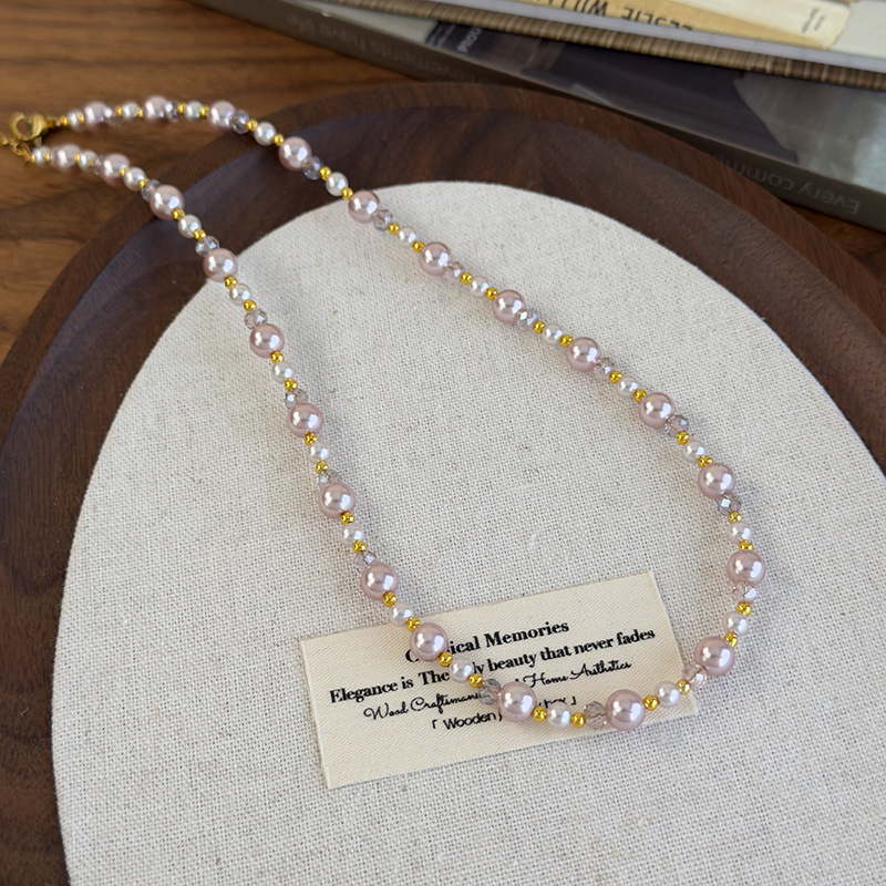 Pearl and Crystal Beaded Necklace