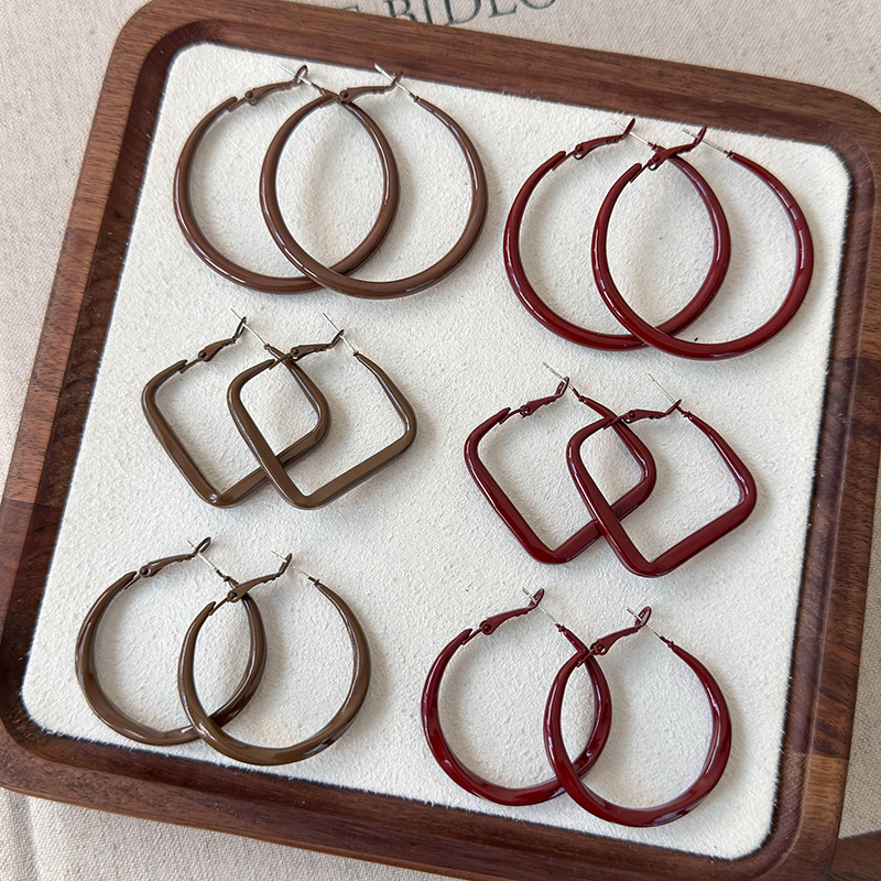 Геометрические серьги-кольца