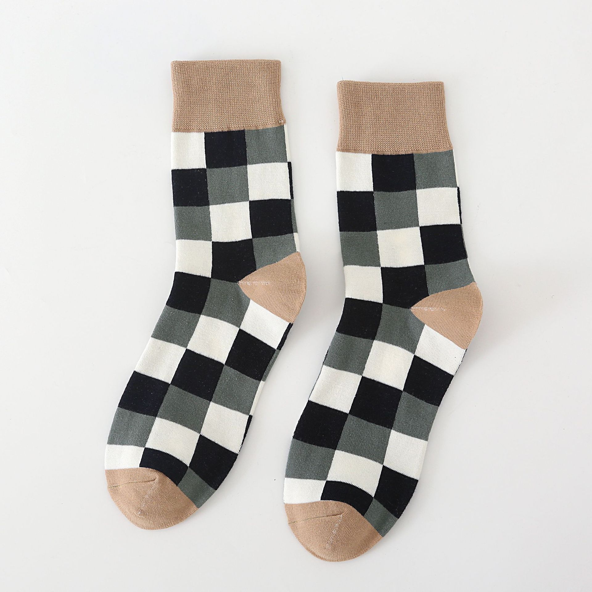 Pánské Casual Podkolenky s Kostkovaným Vzorem