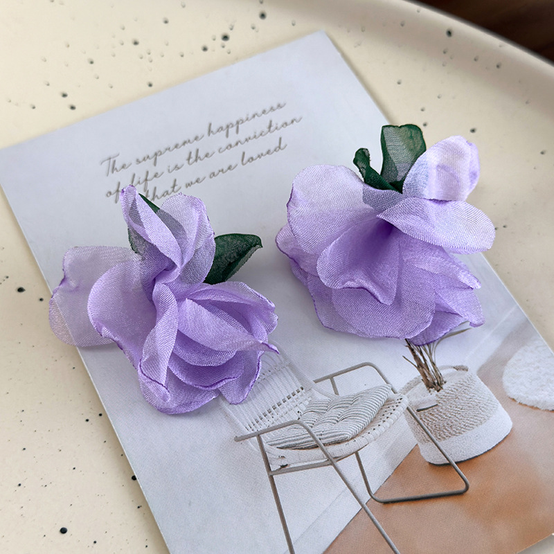 Chiffon Flower Earrings