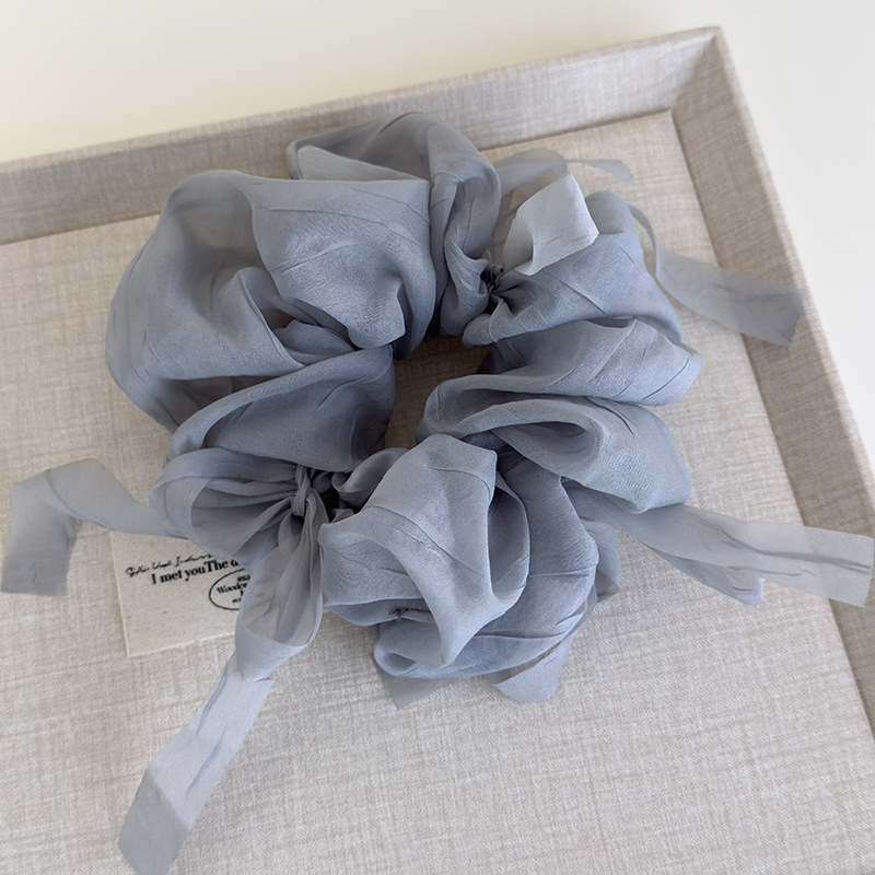 Scrunchies Flojos de Chiffon con Lazo