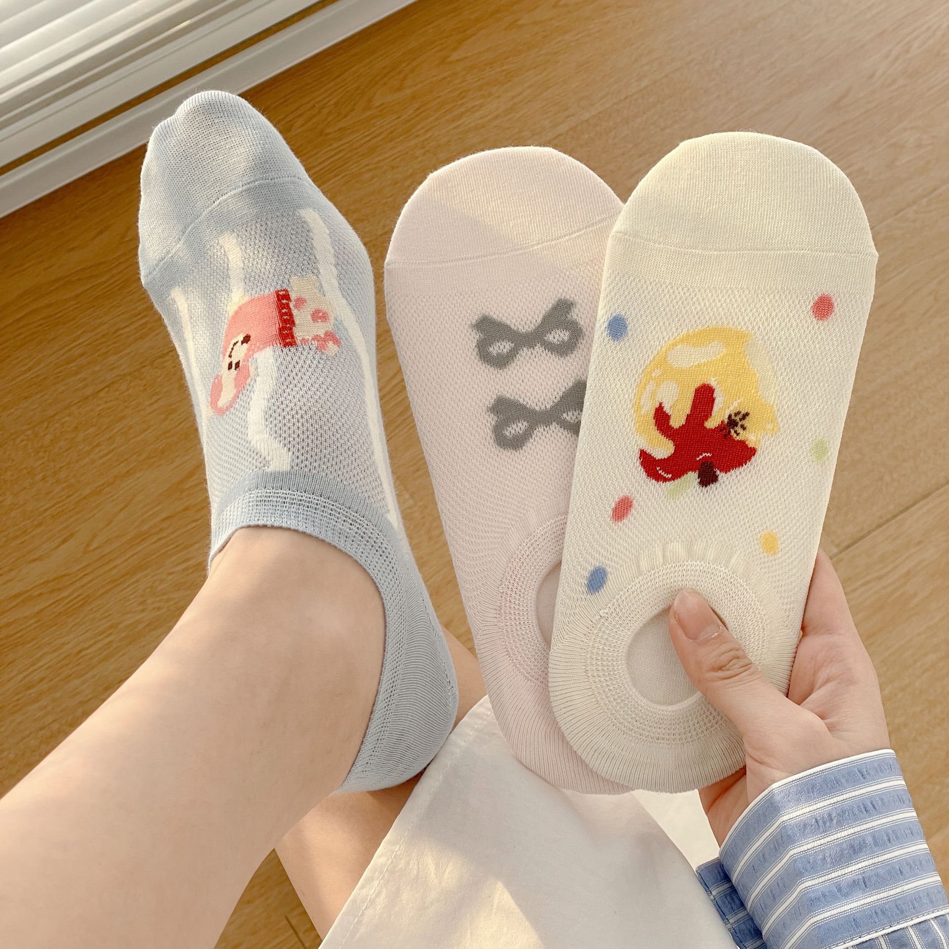 Meias Tornozelo Invisíveis Animadas para Mulher