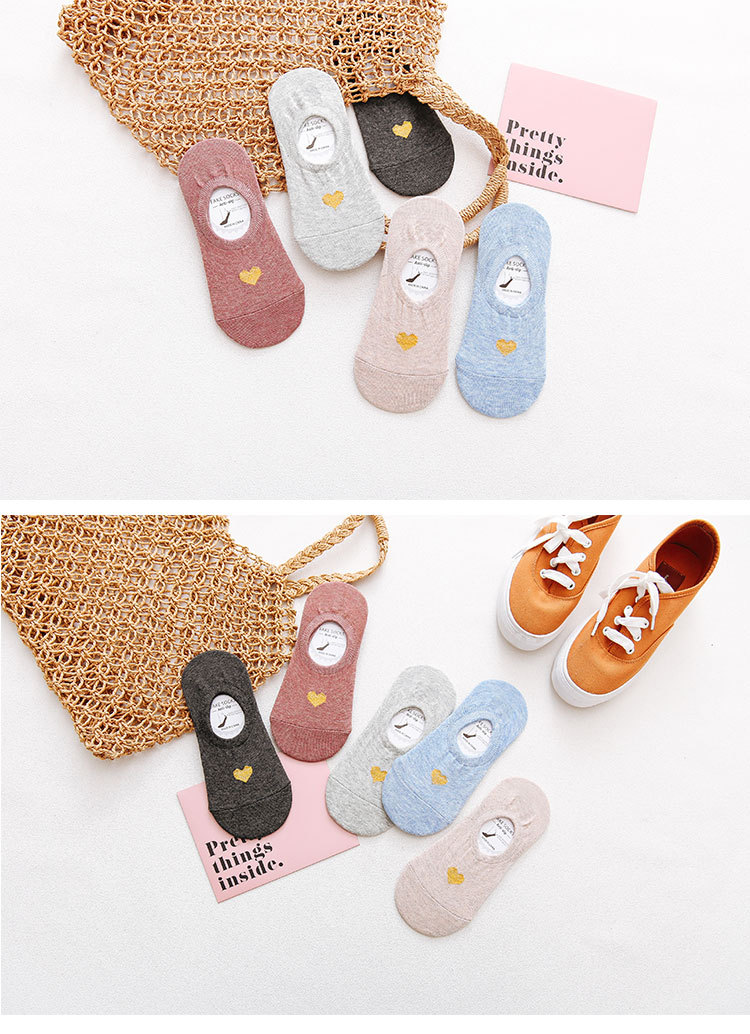 여성용 코튼 노쇼 양말