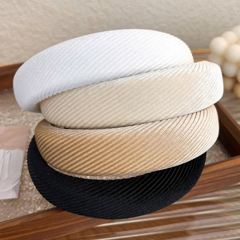 Bandă de Păr Lată Texturată Vintage