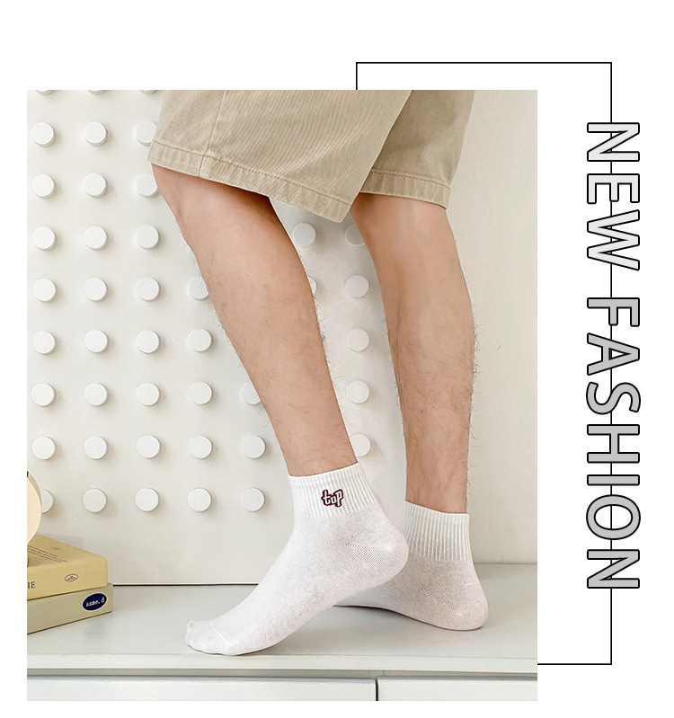 Herrar Broderade Ankelsockor