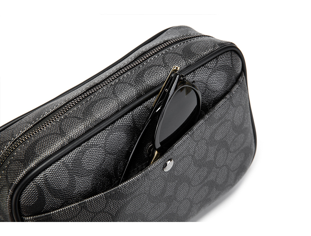 メンズチェックメッセンジャークロスボディバッグ