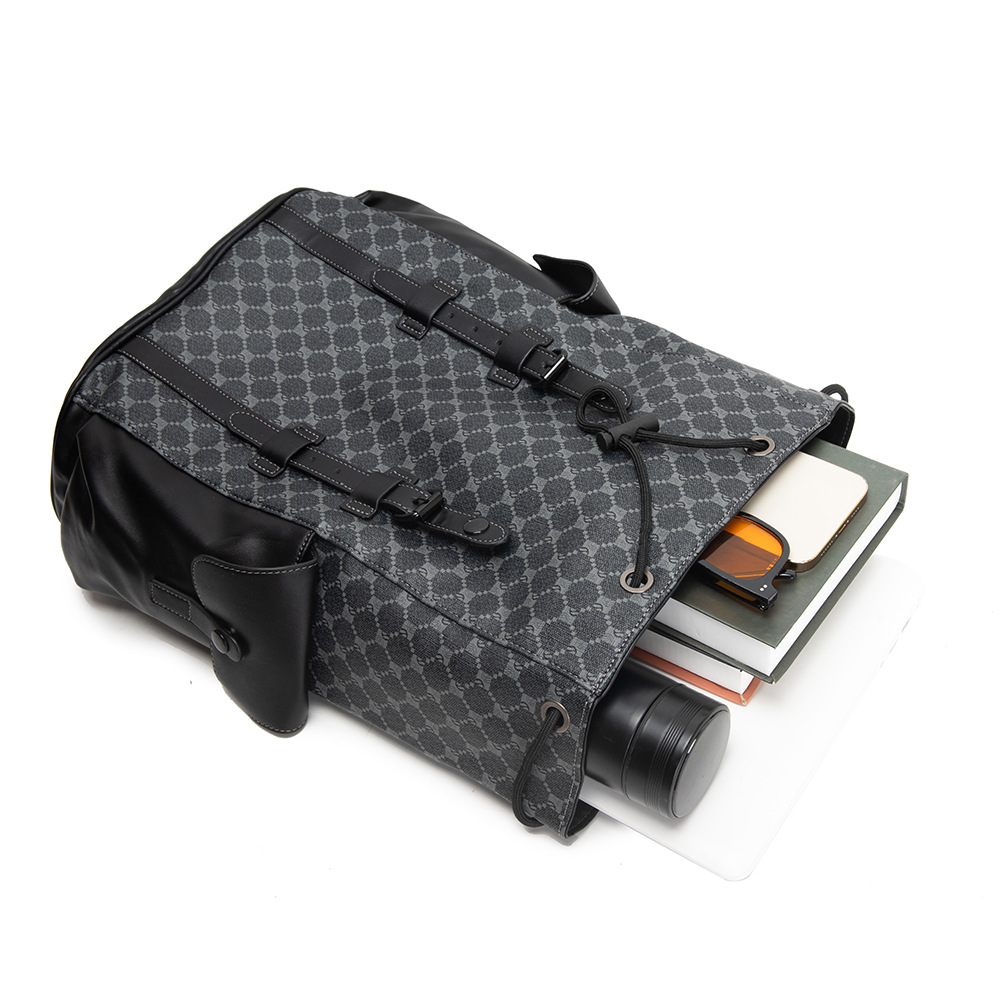 클래식 체크 백팩