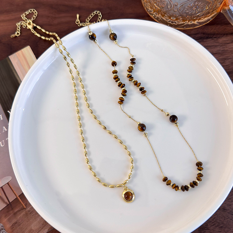 Collier Double Couche Œil de Tigre