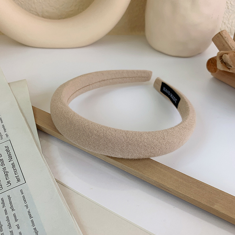 크림 스폰지 헤어밴드