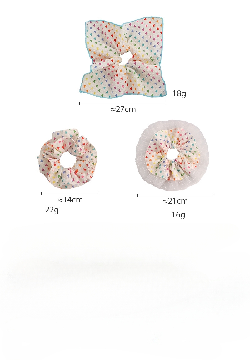 Dopaminowe Kolorowe Scrunchies i Gumki do Włosów z Serduszkami w Bańkach