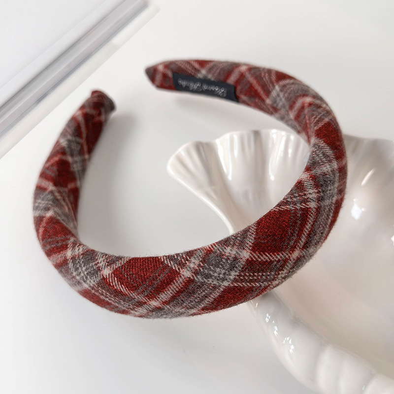 Diadema de Tela Estampado Preppy Vintage