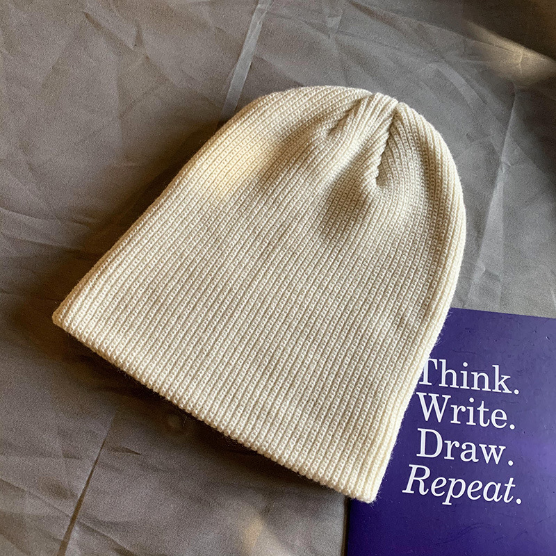 빈티지 두꺼운 니트 비니