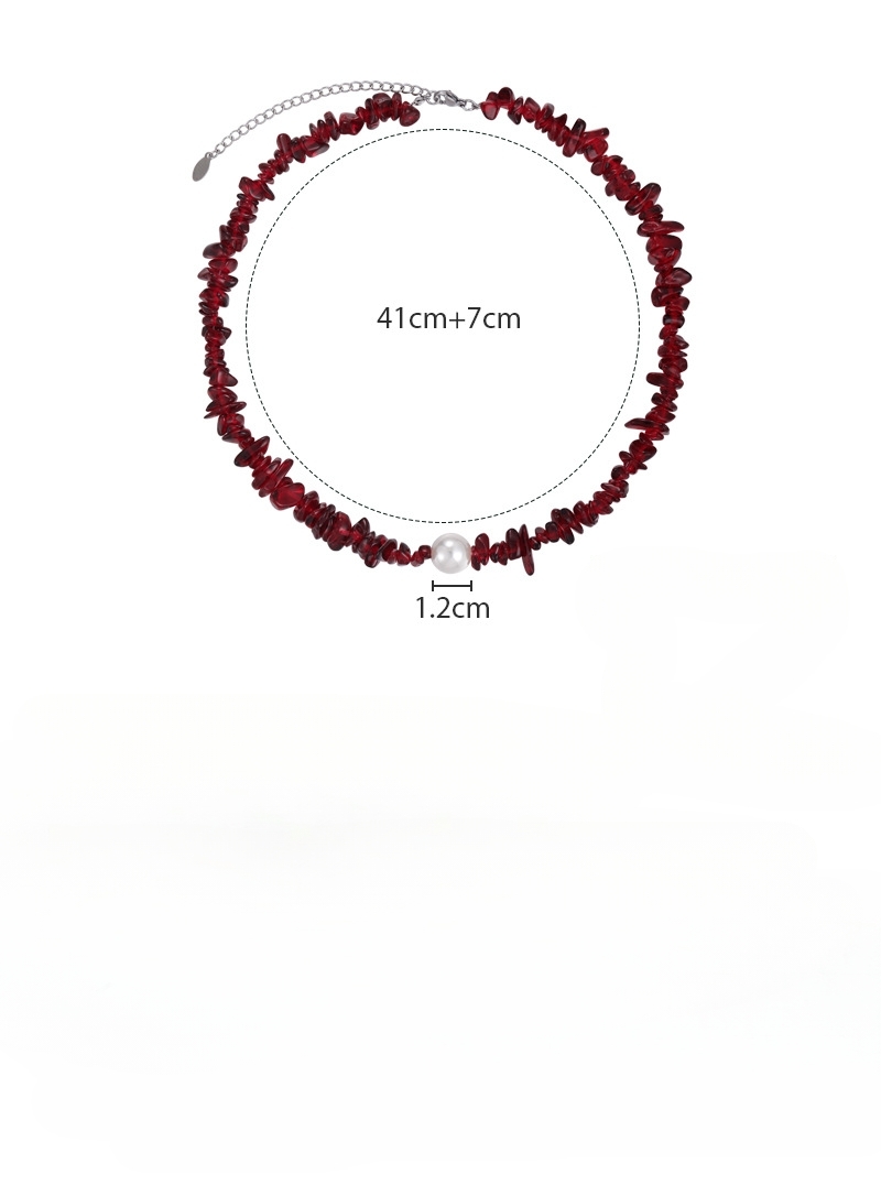 Náhrdelník s Drceným Kamenem a Perleťovými Korálky