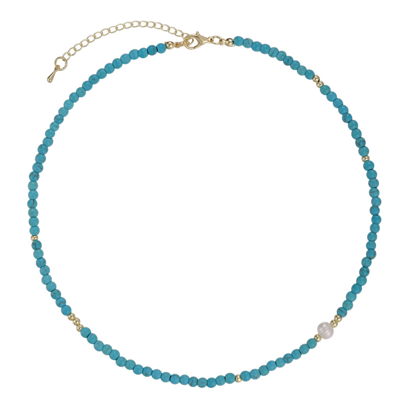 Геометричне намисто-чокер з перлами