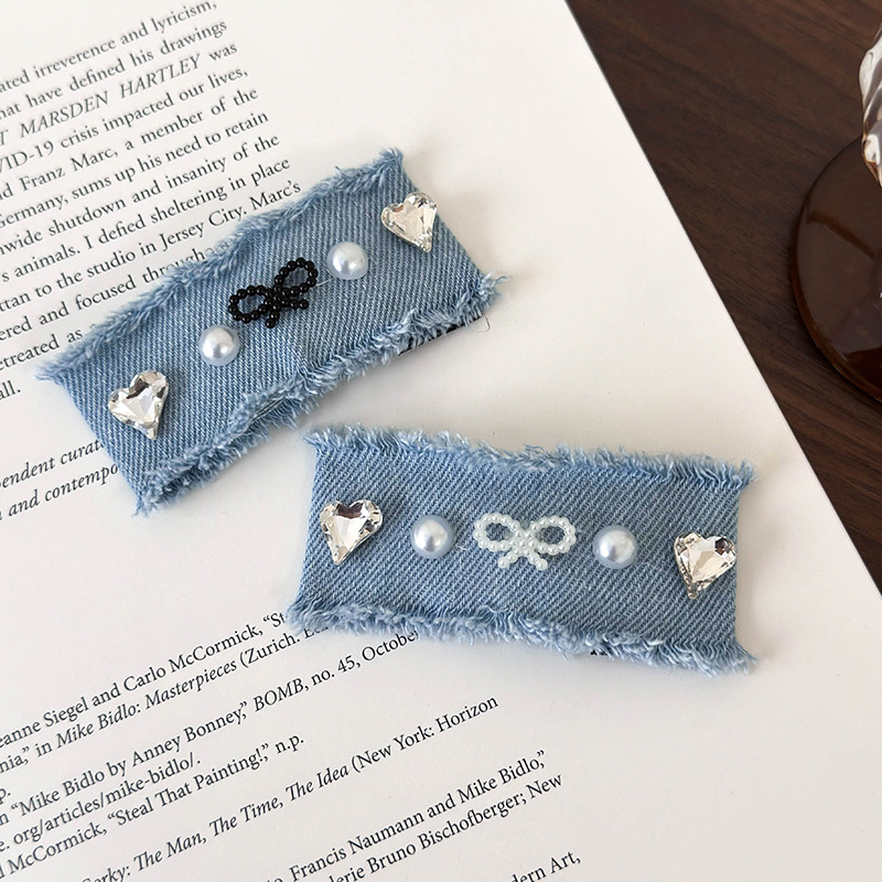 Agrafă de Păr cu Fundiță Denim