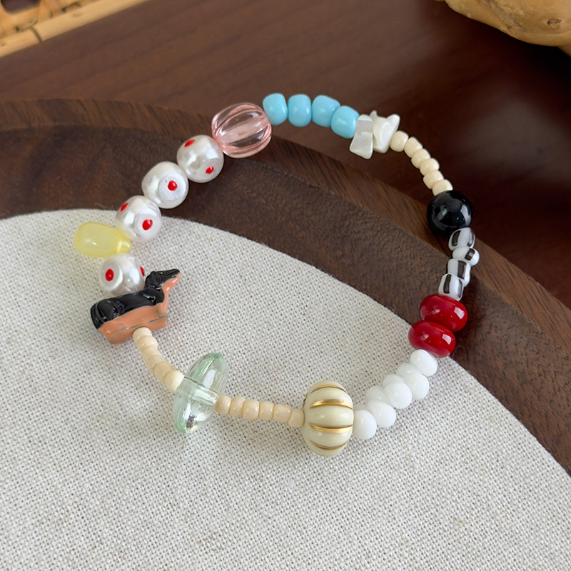 Braccialetto per Cani con Perline Colorate