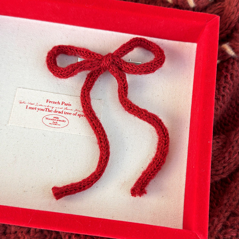 Pinza de Pelo con Lazo Rojo