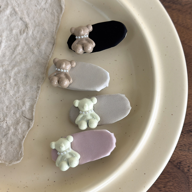 3D Oval Κλιπ Μαλλιών Αρκούδα