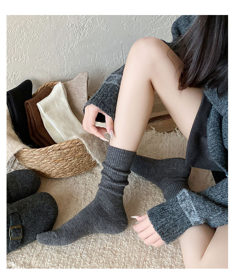 Vlněné pruhované ponožky