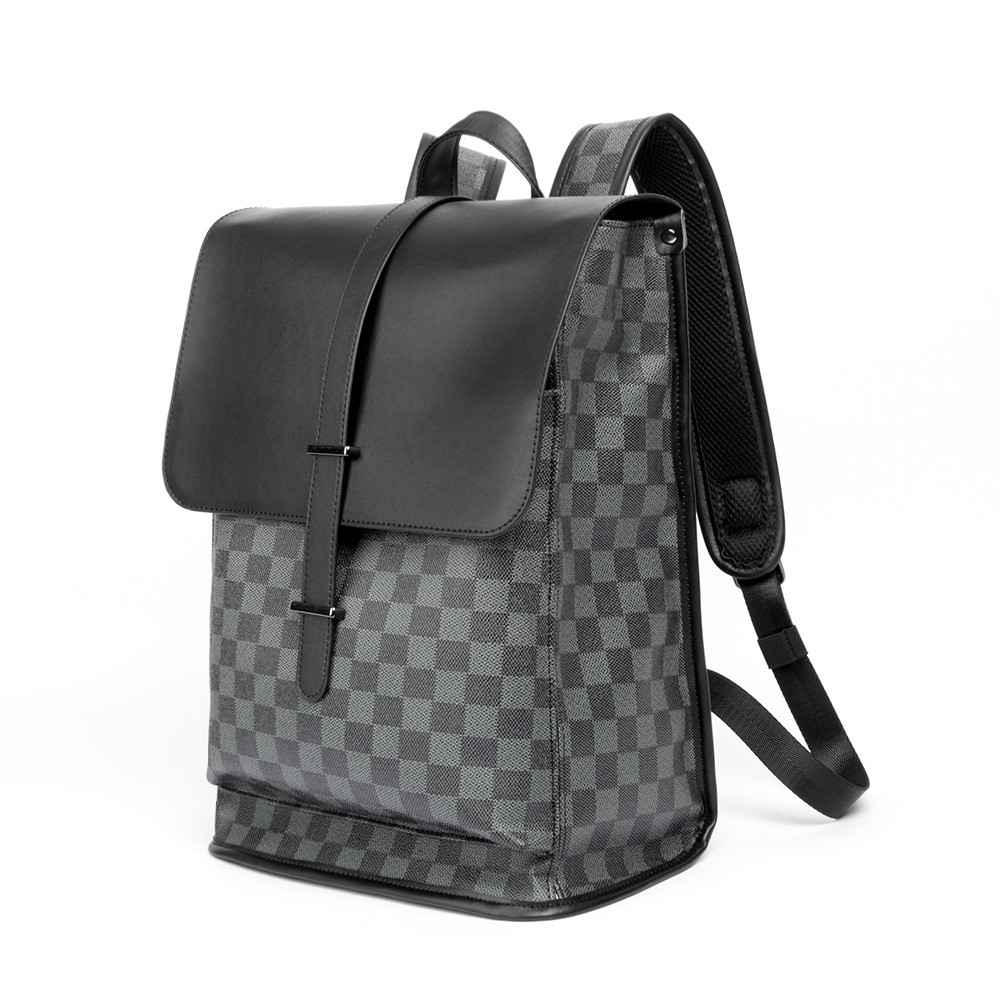 メンズチェックバックパック