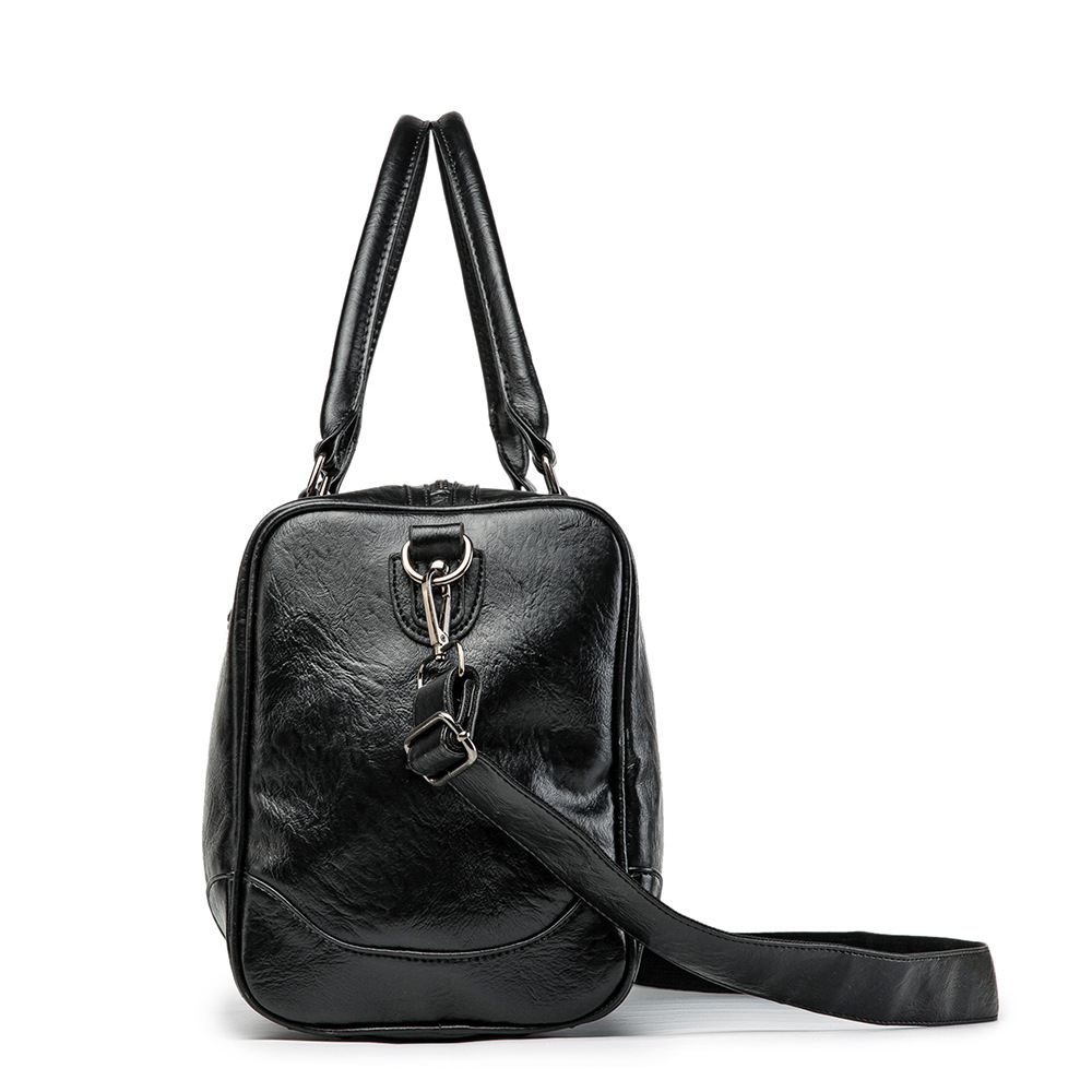 حقيبة كتف جلدية كبيرة السعة