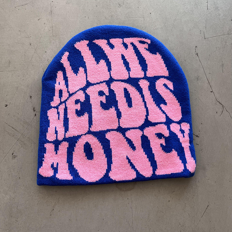 레터 디자인 자카드 비니