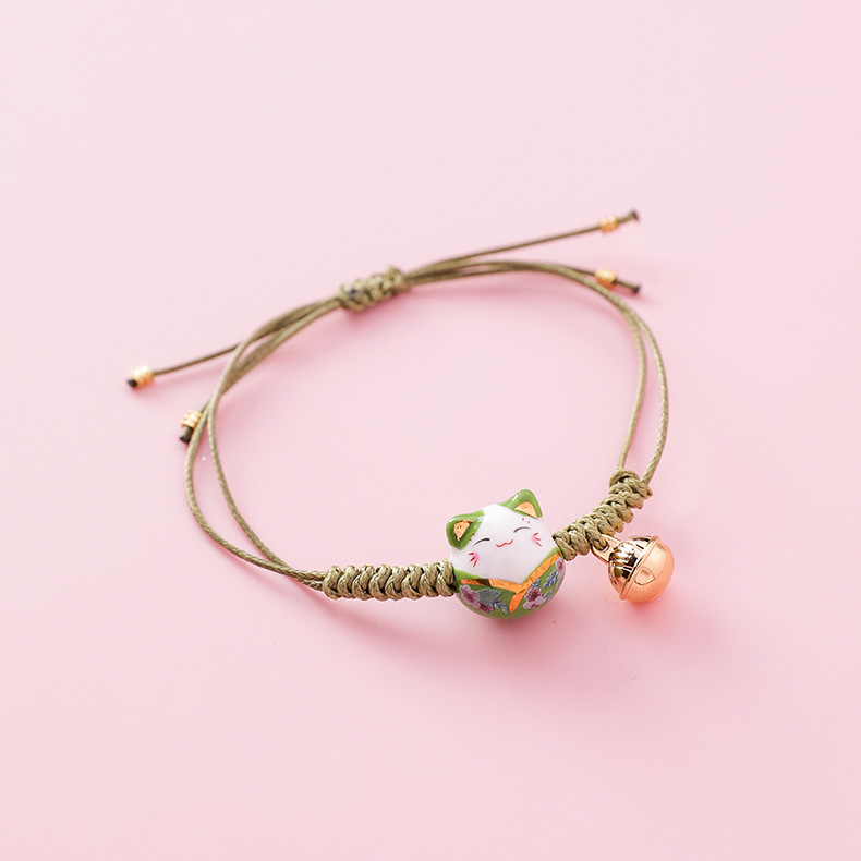 สร้อยข้อมือแมวเซรามิก