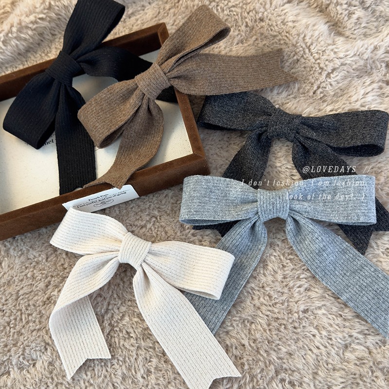Knit Bow Hair Clip