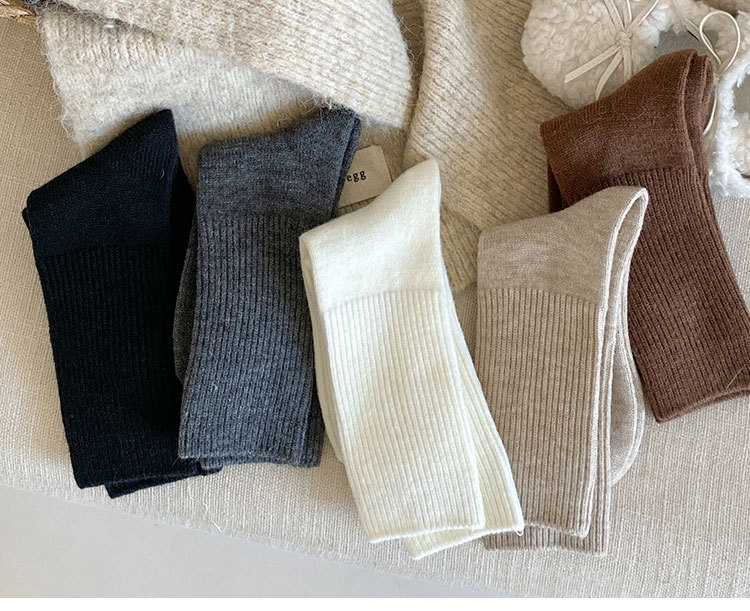 Vlněné pruhované ponožky