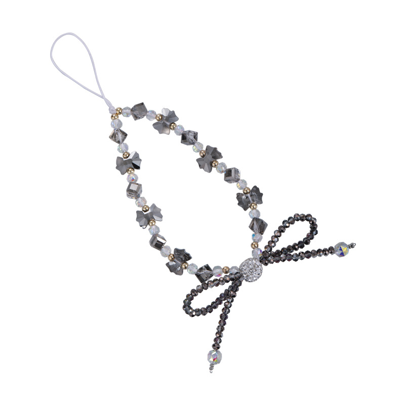 Crystal Bow Beaded Phone Strap