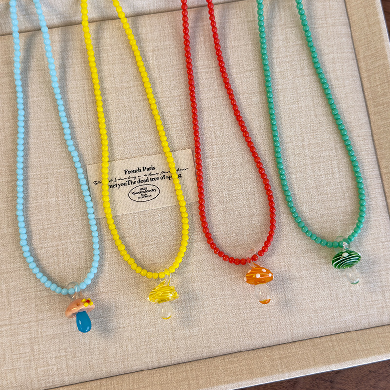 Скільний Грибовий Підвіс Намистинний Нашийник