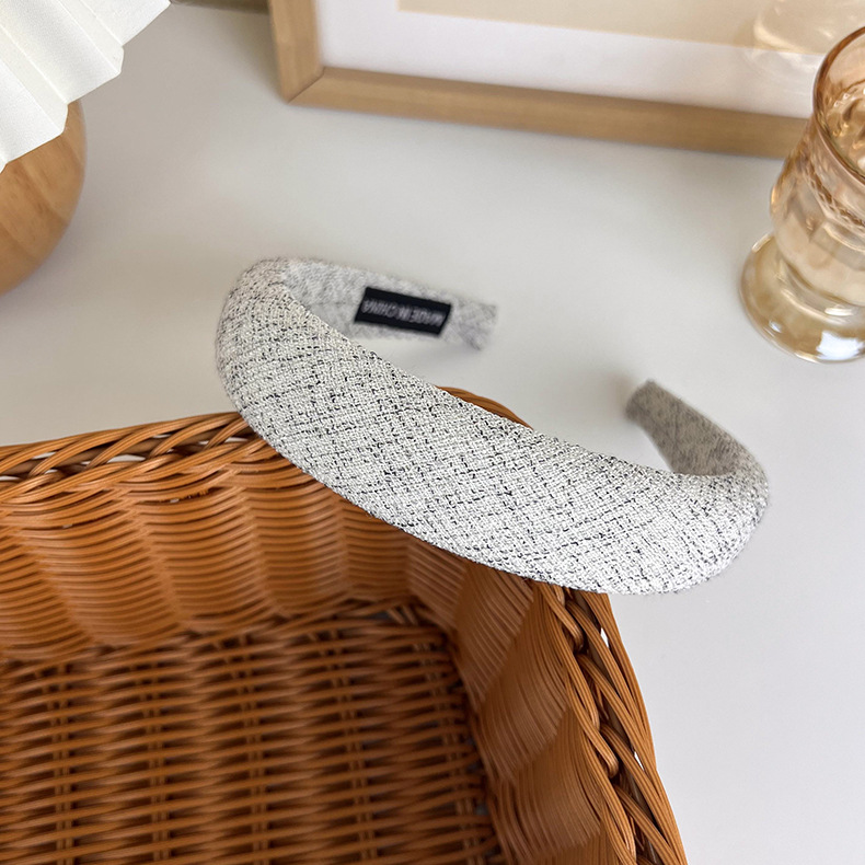 Bandă de Păr Vintage Tweed în Carouri