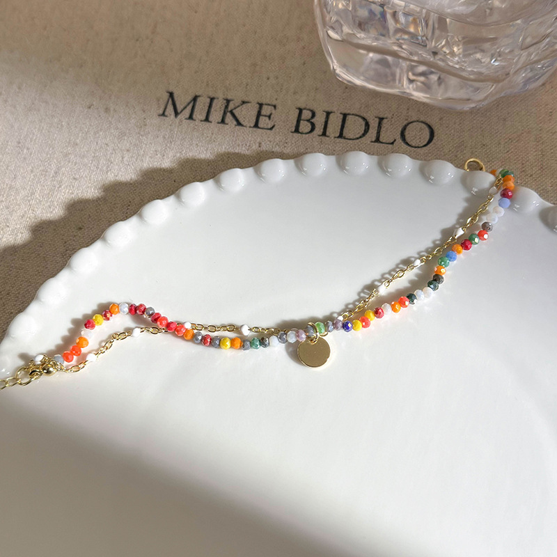 Διπλό στρώμα γυναικεία βραχιόλι με χάντρες