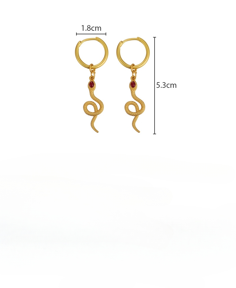 Yılan Burç Kulak Cuff ve Stud Seti