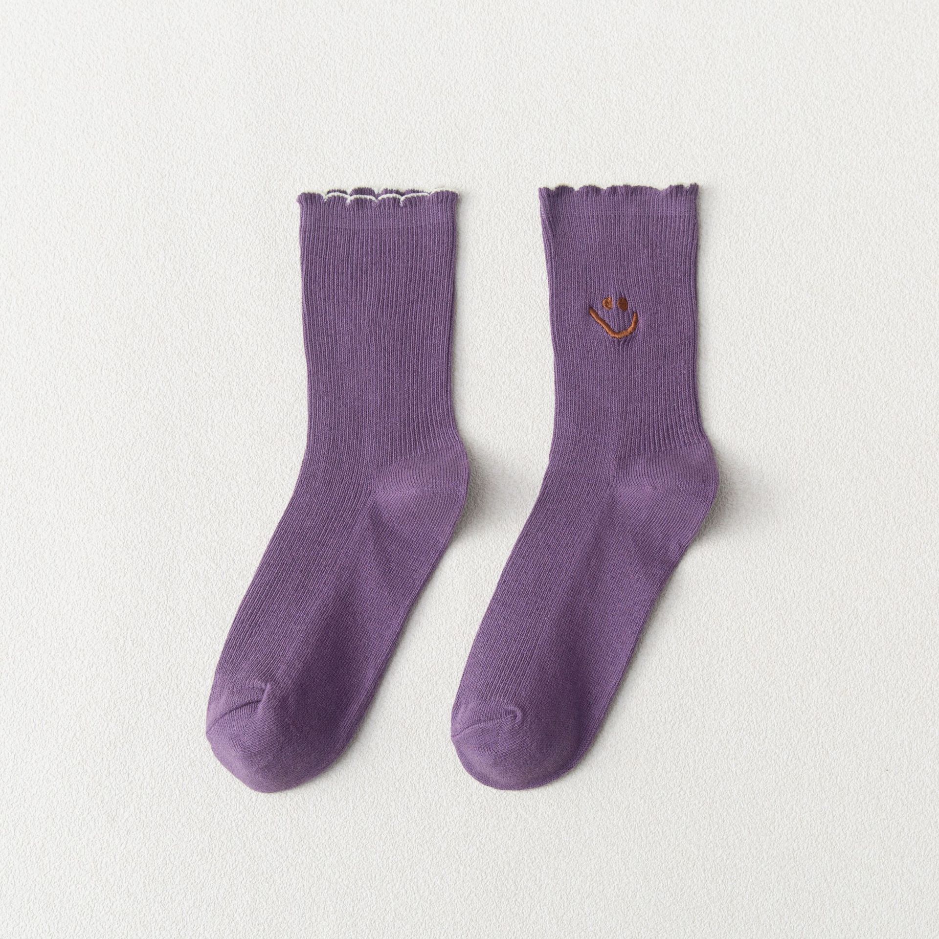 Meias Mid-Calf com Renda