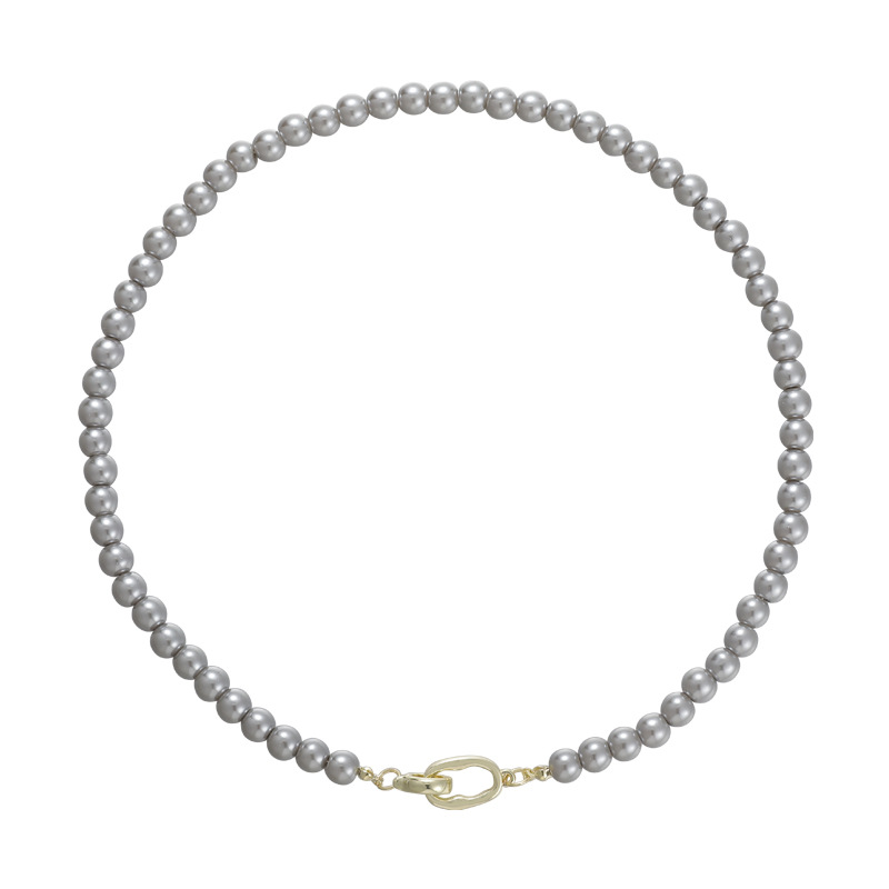 Геометричне намисто з перлинною застібкою