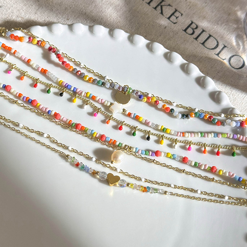 Διπλό στρώμα γυναικεία βραχιόλι με χάντρες