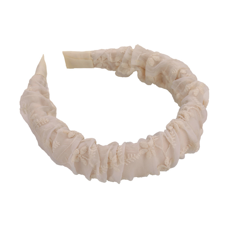 Повязка для Волос с Французским Кружевом и Воланами