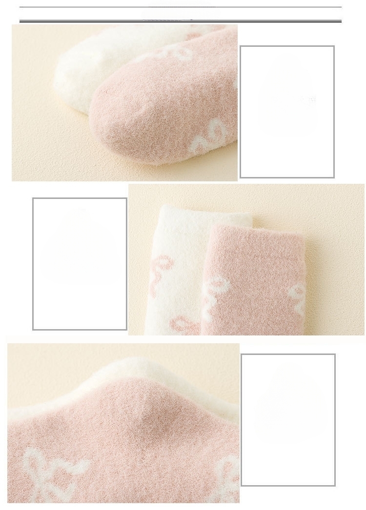 Meias Mid-Calf Forradas com Laço