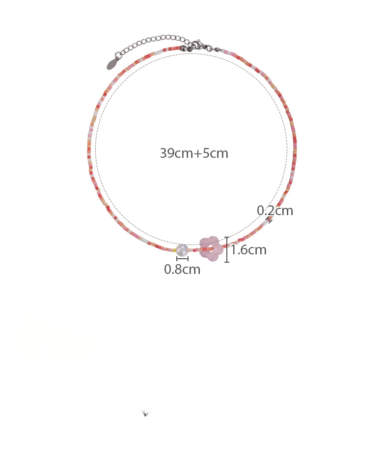 สร้อยคอช็อคเกอร์ดอกไม้เลื่อม